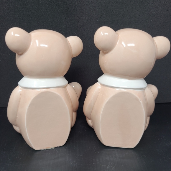 Vintage Boookends Ceramic Hand Painted Teddy Bear Bookends Book Stopper - Picture 5 of 9